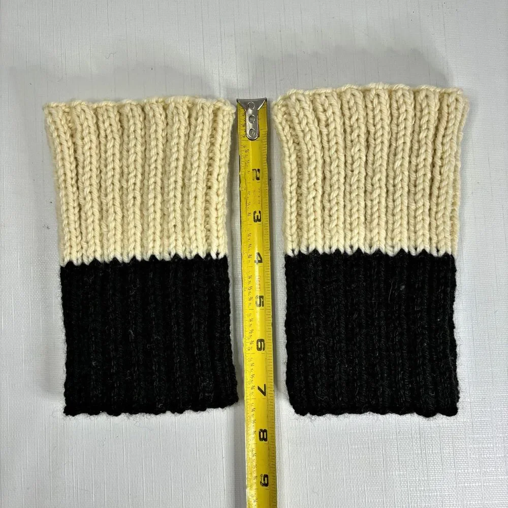 Reversible Boot Toppers Ribbed Knit Boot Cuffs One Size Layering Cottage Hiking